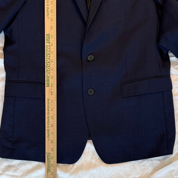 Calvin Klein Men’s Navy Wool Stretch Blazer Sport Coat Size 44R - Picture 5 of 9